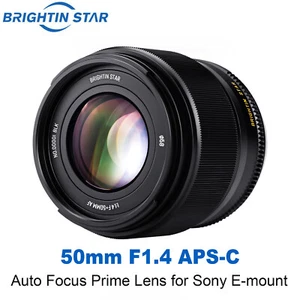 Brightin Star 50mm F1.4 AF APS-C Large Aperture Auto Focus Lens for Sony E-mount - Picture 1 of 9