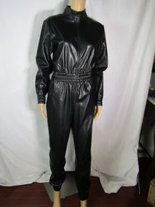 Alice + Olivia Faux Leather Jumpsuit Size 8 - Imagen 1 de 6
