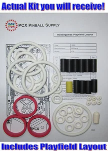 Kit de anillo de goma Williams Rollergames 1990 - también conocido como juegos de rodillos - Imagen 1 de 2