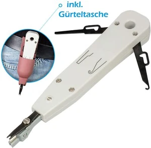 An- Auf-legewerkzeug LSA DSL Anschlussbox LAN Netzwerk Dose Zange Patchpanel - Afbeelding 1 van 7