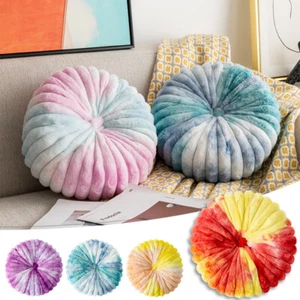 Cuscino zucca rotondo morbido peluche tinto in cravatta colore sognante cuscino seduta pouf futon - Foto 1 di 18