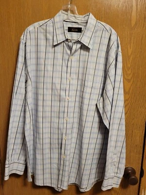 NWOT Blue Plaid Dress Shirt By Tasso Ella Sz XL. - Image 1 of 4