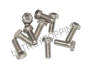 10-SS 3/8"-16 X 1 HH SECHSKANTKOPF MASCHINENSCHRAUBEN SCHRAUBEN EDELSTAHL 18-8 HARDWARE - Bild 1 von 1