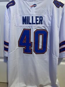 Buffalo Bills Von Miller Mens L White Nike NFL Football Stitched Replica Jersey