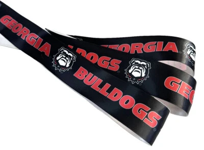 Fita Georgia Bulldogs 1,5", fita Offray oficialmente licenciada - - Imagem 1 de 4