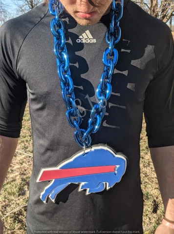 Buffalo Bills Fan Chain, Giant Necklace Licensed NFL Cover