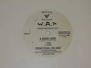 WANTED AND RESPECTED a good look / for no reason 12" RECORD PROMO W.A.R. - Bild 1 von 1