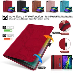 PU Leather Shockproof Case For Apple iPad Pro 12.9 2022 2021 Tablet Flip Cover - Picture 1 of 15