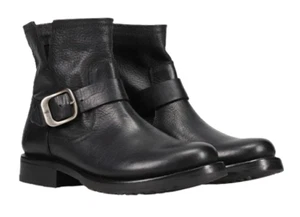 FRYE Veronica Bootie Damen Stiefeletten Leder Schlupfstiefel schwarz Größe 11 NEU - Bild 1 von 6