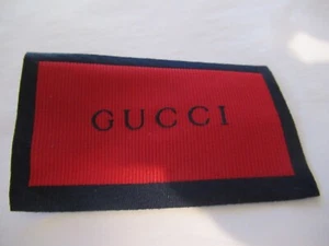 GUCCI 1 Clothing Designer Tag LABEL Replacement Sewing Accessories RED NAVY - Picture 1 of 3