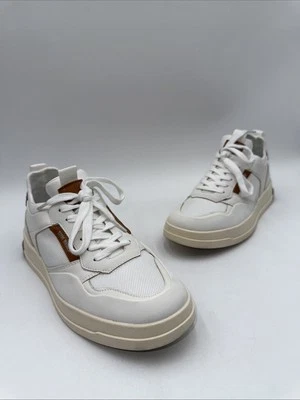 Steve Madden Men's Dandyy Sneaker White/ Brown Leather Laced Size 8 - Image 1 of 4
