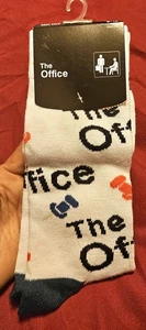 "THE OFFICE" TV SHOW SITCOME 📺🏬🎬 SOCKS WHITE SZ 8-12 SHOE MEN/WOMEN 👟👞📺🎬 - Picture 1 of 3