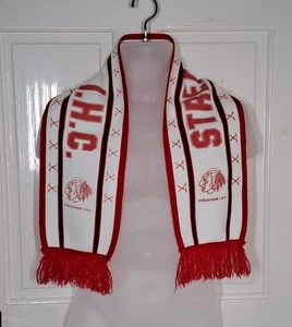 Vintage Streatham Ice Hockey Club Redskins ICH Tasselled Scarf - Picture 1 of 8