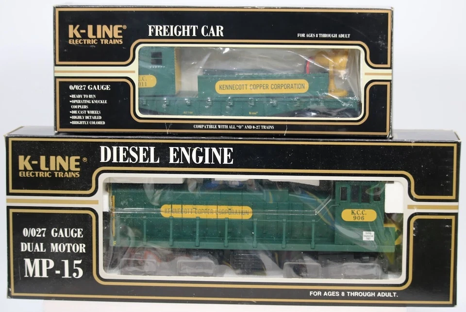 K-Line MP-15 Train K-2252IC KCC  #906 and K-LINE O-GAUGE K-90011 Floodlight Car  - Image 1 of 3