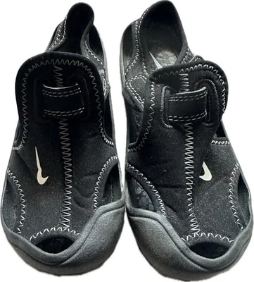 Sandalias negras Nike Sunray para niños pequeños zapatos de agua talla 10c Foto 1 de 4