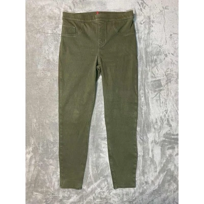 SPANX By Sara Blakely M/M Olive Green Twill Jean Leggings Women's Pants - Image 1 of 4