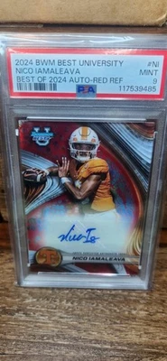 2024 Bowmans Best U Auto Nico Iamaleava Red Refractor 10/10 PSA 9 💎 - Image 1 of 3