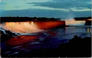 cartolina veduta illuminata cascate di nigiara - Foto 1 di 2