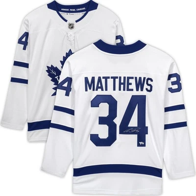 Auston Matthews Toronto Maple Leafs Autographed White Fanatics Breakaway Jersey - Image 1 of 4