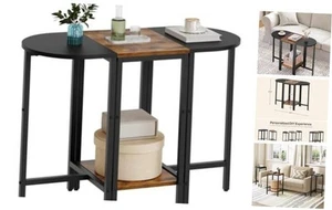 Small End Side Table, Coffee Table for Living Room, 2-Tier Nesting Coffee - Picture 1 of 7