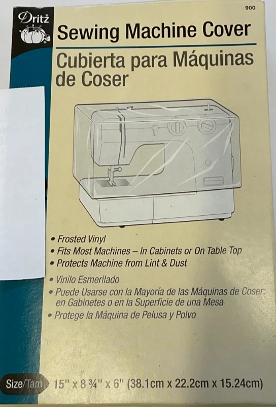 900 Dritz Sewing Machine Cover 15x9x6 Clear