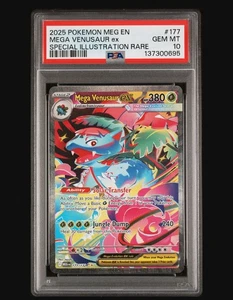 Mega Venusaur ex 177/132 Me01: Mega Evolution Holo Psa 10 - Bild 1 von 3