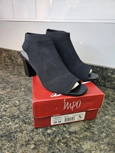Women's Black Impo Valletta Stretch Knit Sandals w/ Heel IOB Size 10M - Picture 1 of 6