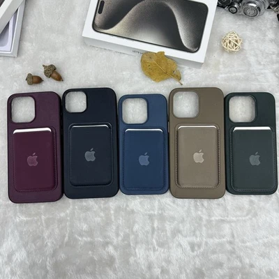 RFID Blocking FineWoven Wallet with Magnetic For iPhone 14 15 Pro 16  17 Pro Max - Image 1 of 4