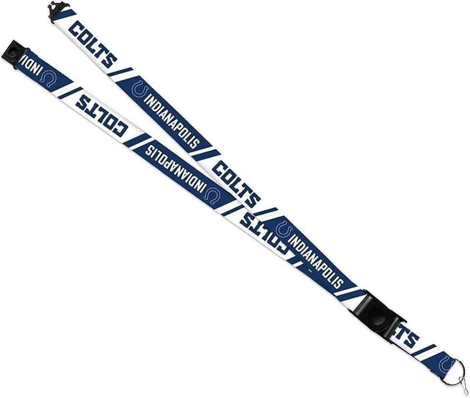 Indianapolis Colts Lanyard Keychain Double Sided Breakaway Safety Design... - Image 1 of 4