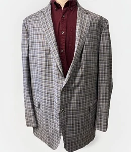 J. Hilburn Blazer Plaid 52 Made In Portugal Bespoke - Picture 1 of 8