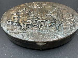 Antique Sterling Denmark Velvet Lined Jewelry Box Hallmarked - Picture 1 of 5