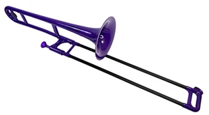 Jiggs pBone Plastic Purple Trombone with Mouthpiece & Bag - Picture 1 of 8