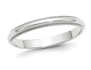 Alianza de boda milgrain de 3,00 mm para dama en oro de 14 quilates - Imagen 1 de 5
