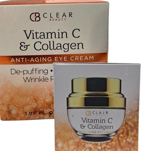 (Set 2) CLAIR Beauty Vitamin C Collagen Anti-Aging Eye Cream Wrimkle Reducing NW - Picture 1 of 13