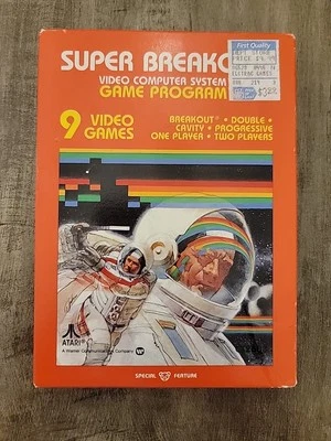Vintage ATARI 2600 Super Breakout Video Game NEW Sealed in Original Box 1981 - Image 1 of 2