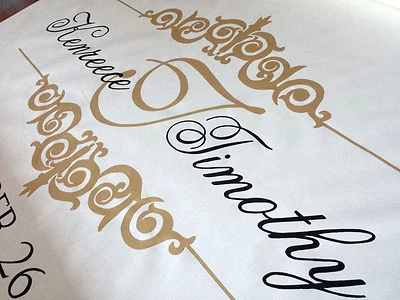 Wedding Aisle Runner Monogram Isle Runner Ceremony Decor Ivory Aisle Runner — 第 1/4 张图片