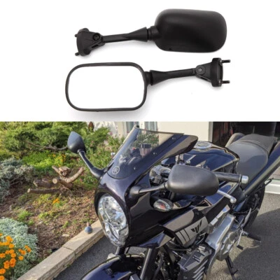 Espejos retrovisores laterales negros para motocicleta Yamaha YZF R1 R6 R6S FZ400 2003-2009 Foto 1 de 4