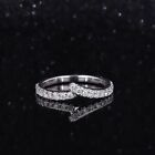 2Ct Round Cut Real Moissanite Engagement Ring 14K White Gold Plated
