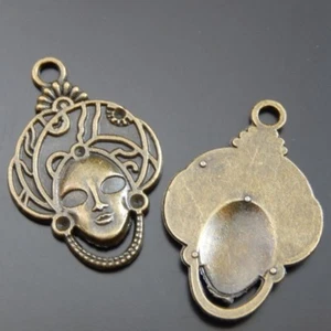 12pcs Vintage Bronze Alloy Egyptian Pharaoh Pendant Charm Jewelry Findings 39948 - Picture 1 of 4