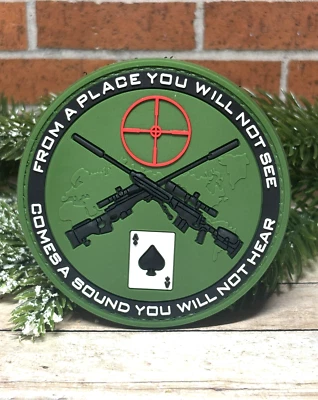 Sniper PVC Patch - Tactical Morale Sniper Ace Card Patch - Gun Military Patch