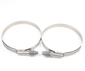 2 Pack 108mm-130mm Stainless Steel Heavy Duty Constant Tension Pipe Hose Clamp - Picture 1 of 2