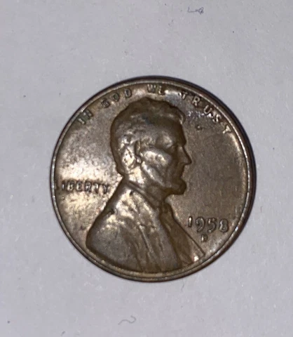 1958 D Lincoln Wheat Penny Cent DDO Error Coin L Liberty On Rim Cover