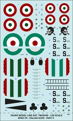 TAURO MODEL TM32/548 SPAD VII ITALIAN ACES WWI - PART 2 SCALA 1:32 - Immagine 1 di 4