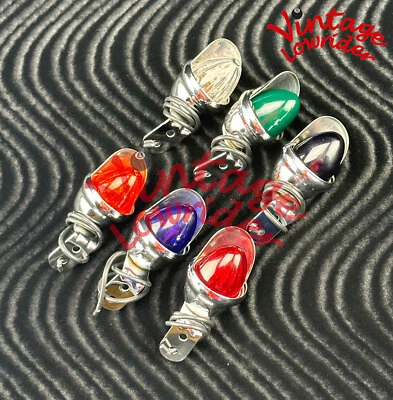 F&R LOWRIDER Bicycle SINGLE Mini Bee Light W/ Visor Wired In MULTIPLE COLORS. - Image 1 of 3