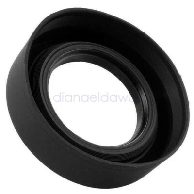 3-Stage Collapsible Rubber Foldable Lens Hood Shade For Canon Nikon Cameras AU - image 1 of 4