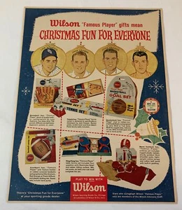 1961 Wilson ad ~ LUIS APARICIO, JACK KRAMER, OTTO GRAHAM, TOM GOLA - Picture 1 of 1