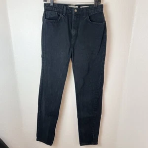 American Apparel The High Waist Jean Womens 29 Black 100% Cotton - Picture 1 of 5