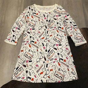 KATE SPADE New York Pretty Girl Pajama Sleep Shirt Make Up Print Size Large - Picture 1 of 7