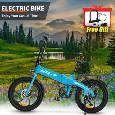 NR-7 E-bikes Bike for Adults 20" Bicycle Electric 850W PEAK Folding Pink Ebike - Image 1 of 4