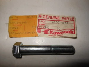 Nuevo de Lote Original Fábrica Kawasaki Z1 Z1-R KZ1000 KZ900 PERNO 12X70 92001-1265 - Imagen 1 de 1